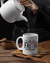Load image into Gallery viewer, Walk By Faith Coffee Mug - Lee&#39;s Treasure Chest 
