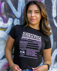 Content Creator Nutritional Facts Tee