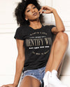 Custom printed women's cotton t-shirt with inspiring message
