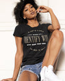 Custom printed women's cotton t-shirt with inspiring message