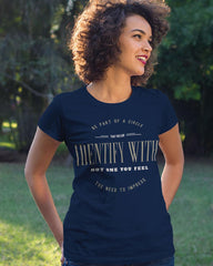 Custom printed women's cotton t-shirt with inspiring message