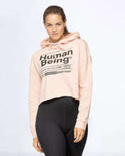 Load image into Gallery viewer, Human Being Lightweight Cropped Hooded Sweatshirt - Lee&#39;s Treasure Chest 