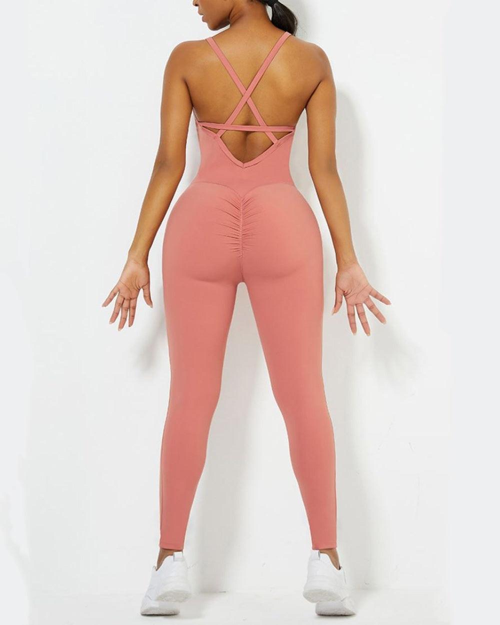 Scrunch Back Yoga Bodysuit - Lee's Treasure Chest 