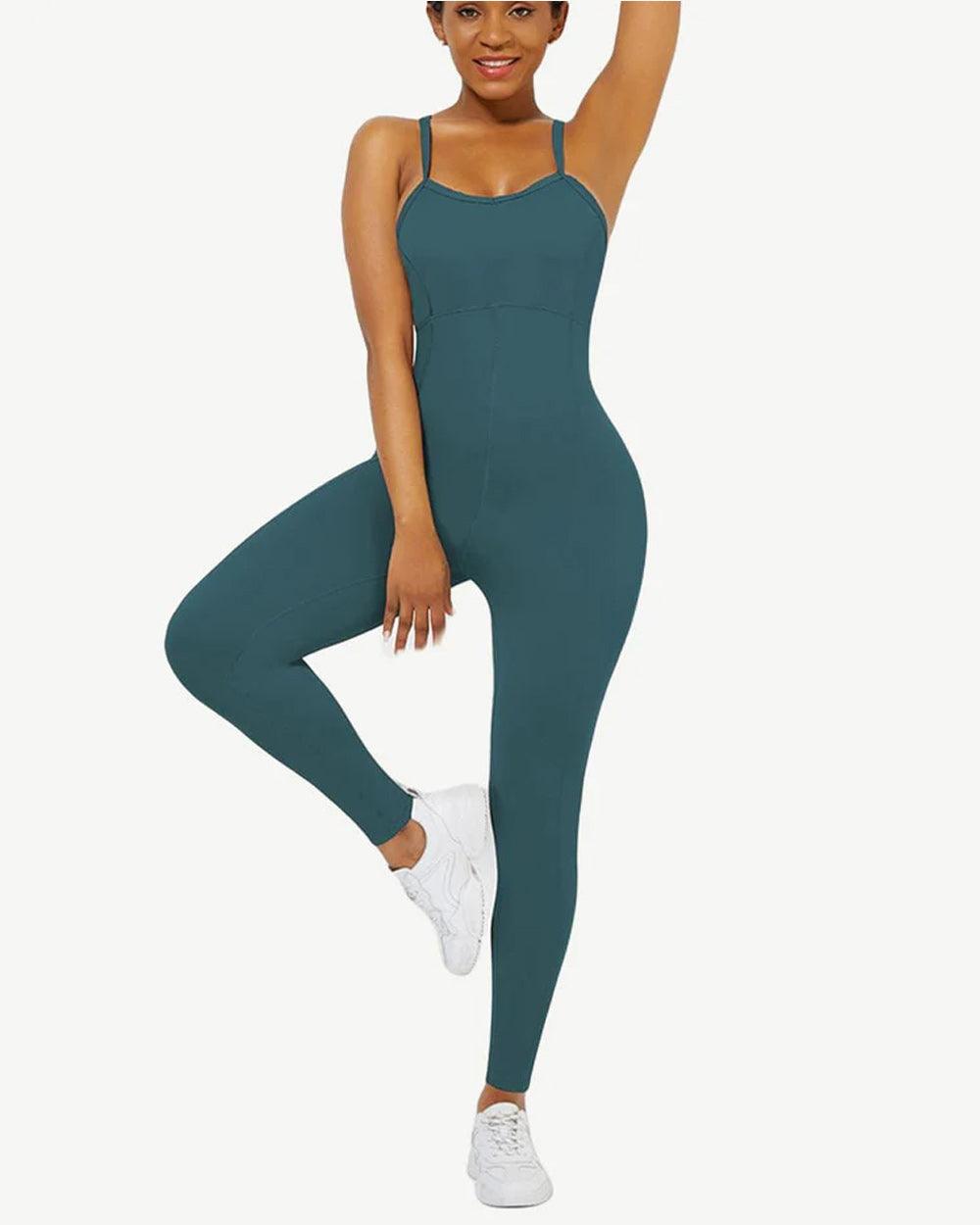 Scrunch Back Yoga Bodysuit - Lee's Treasure Chest 